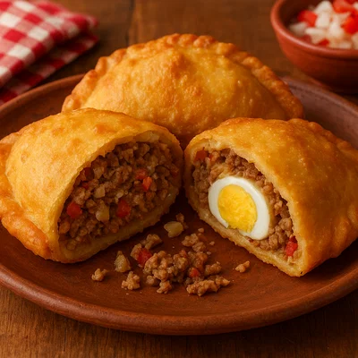 Empanada Paraguaya mit Fleisch und Ei