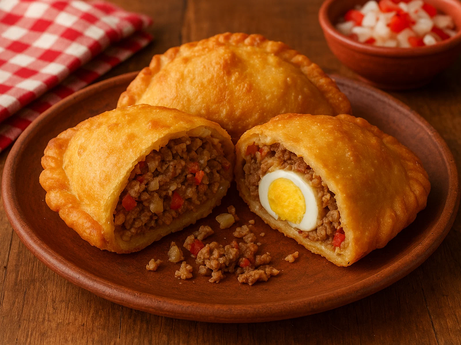 Empanada Paraguaya mit Fleisch und Ei