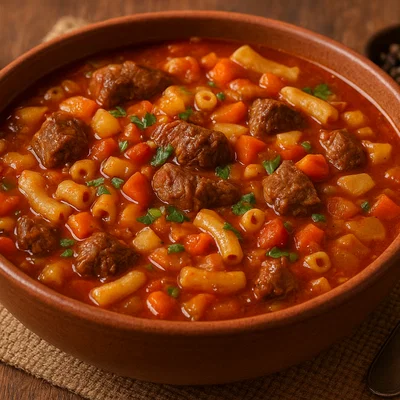 Guiso de Fideo – Deftiger Nudeleintopf mit Fleisch und Gemüse