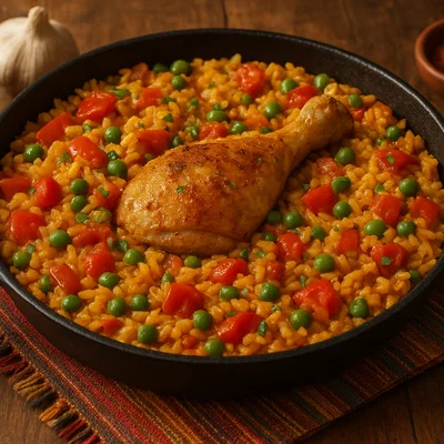 Arroz con Pollo – Spanischer Reis mit Hühnchen und Gemüse