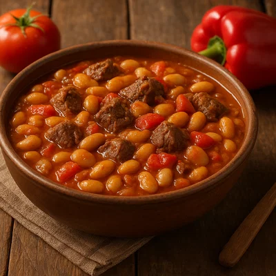 Poroto guisado – geschmorte Bohnen mit Rindfleisch
