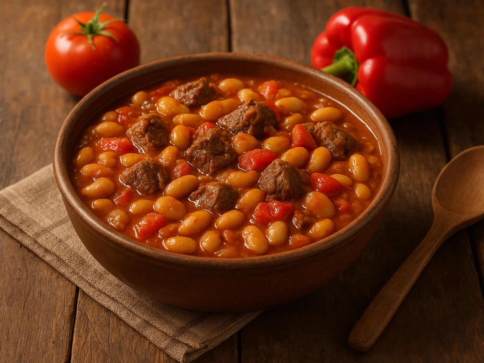 Poroto guisado – geschmorte Bohnen mit Rindfleisch
