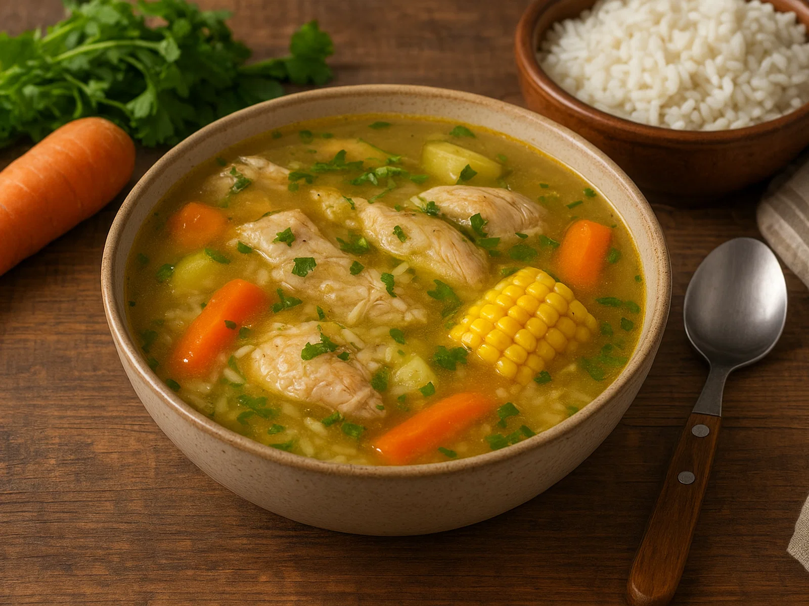Caldo de gallina casera – kräftige Landhühnerbrühe