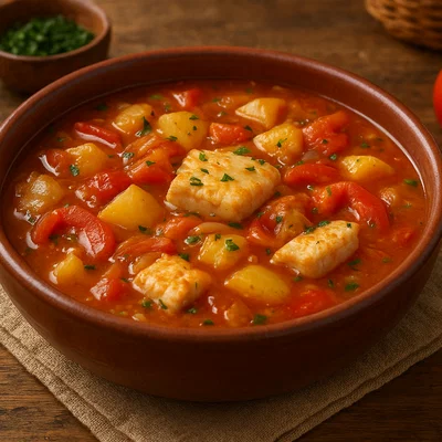 Chupín de Pescado – Argentinischer Fischeintopf mit Tomaten und Kartoffeln