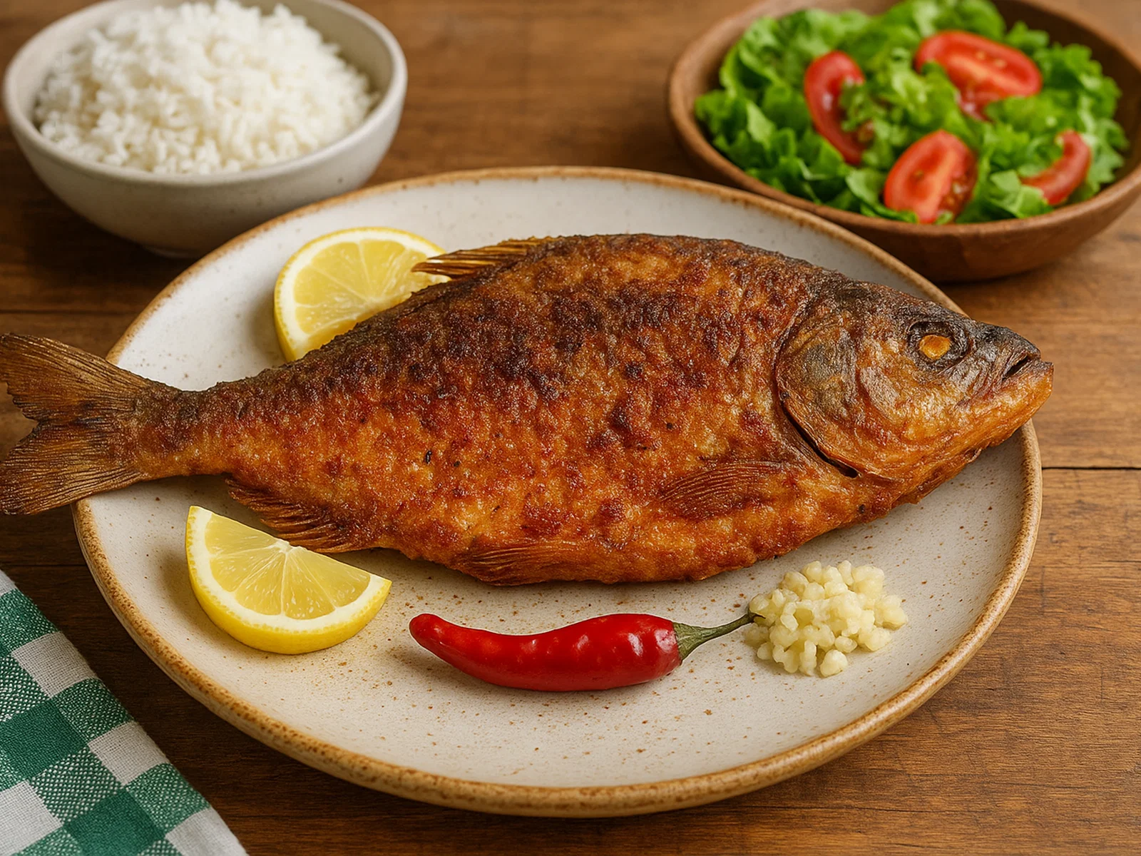 Pacú frito – knusprig frittierter Flussfisch