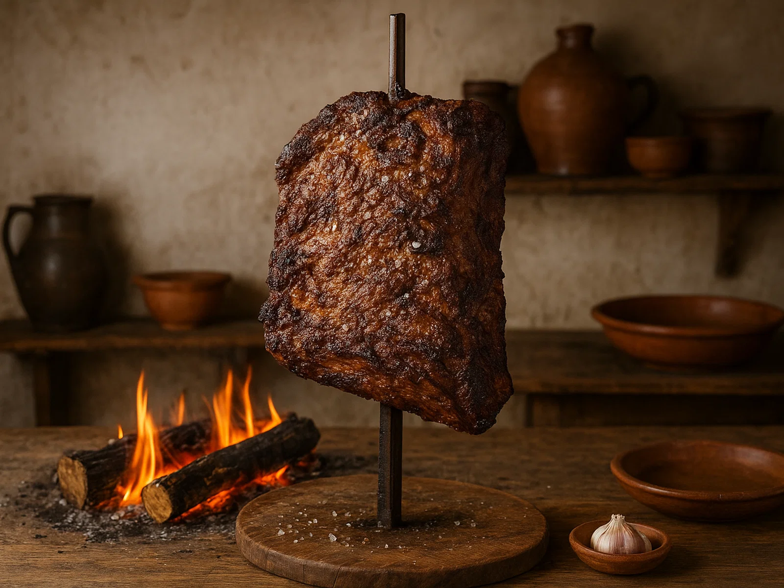 Asado a la Estaca Chaqueño (Spießbraten aus dem Chaco)