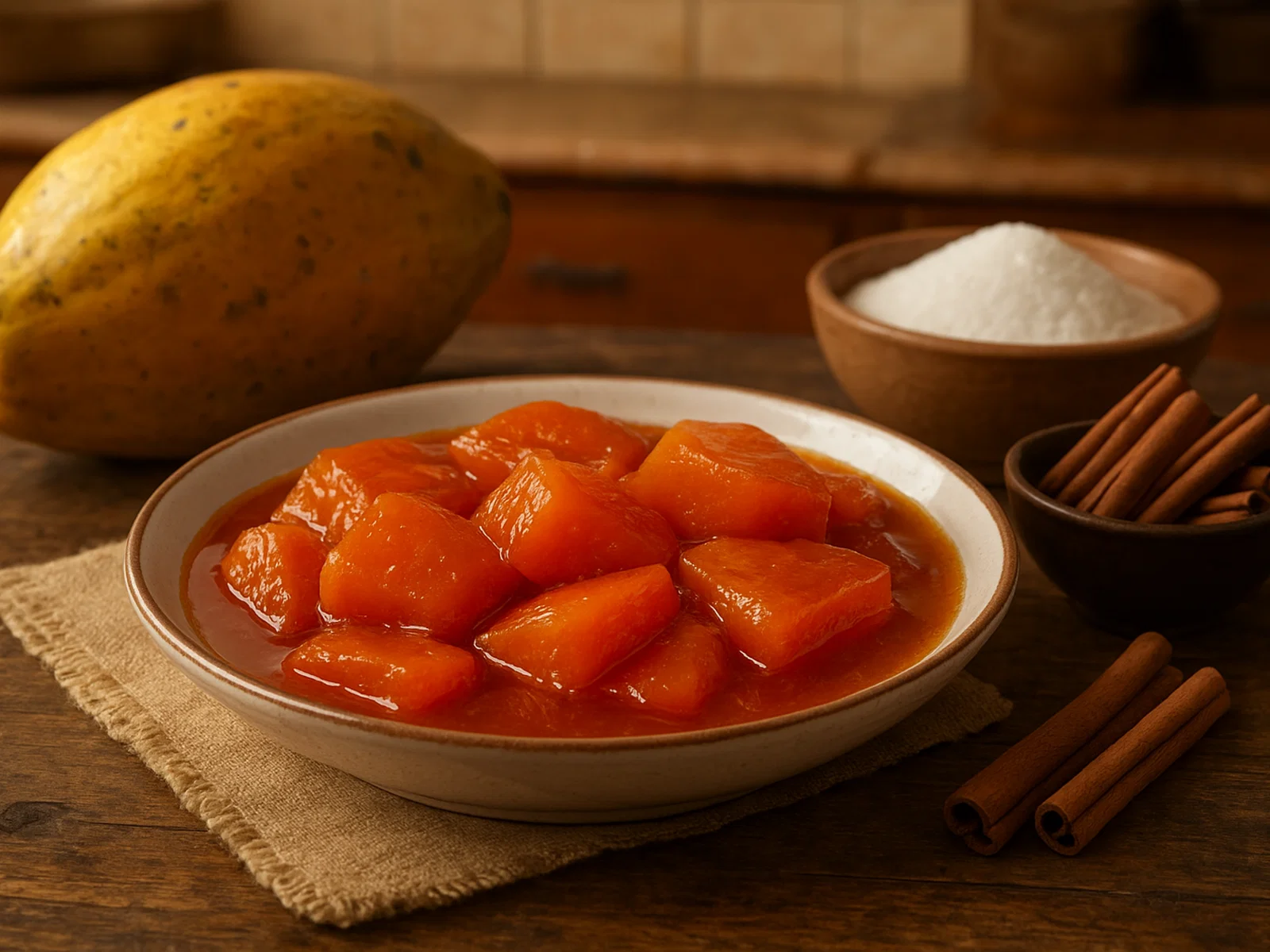 Dulce de Mamón – Papaya im Sirup