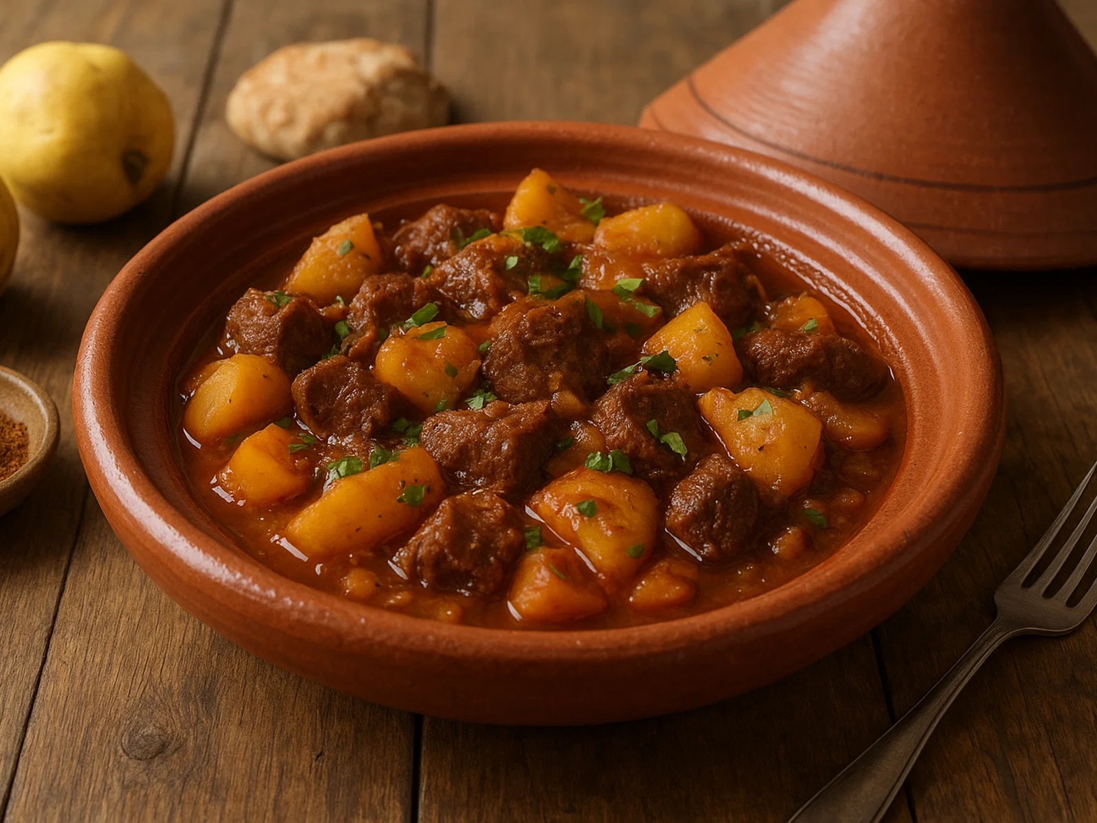 Tagine de boeuf aux coings – Rindfleischschmorgericht mit Quitten