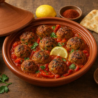 Tagine de Sardines – marokkanische Sardinen-Frikadellen-Tajine