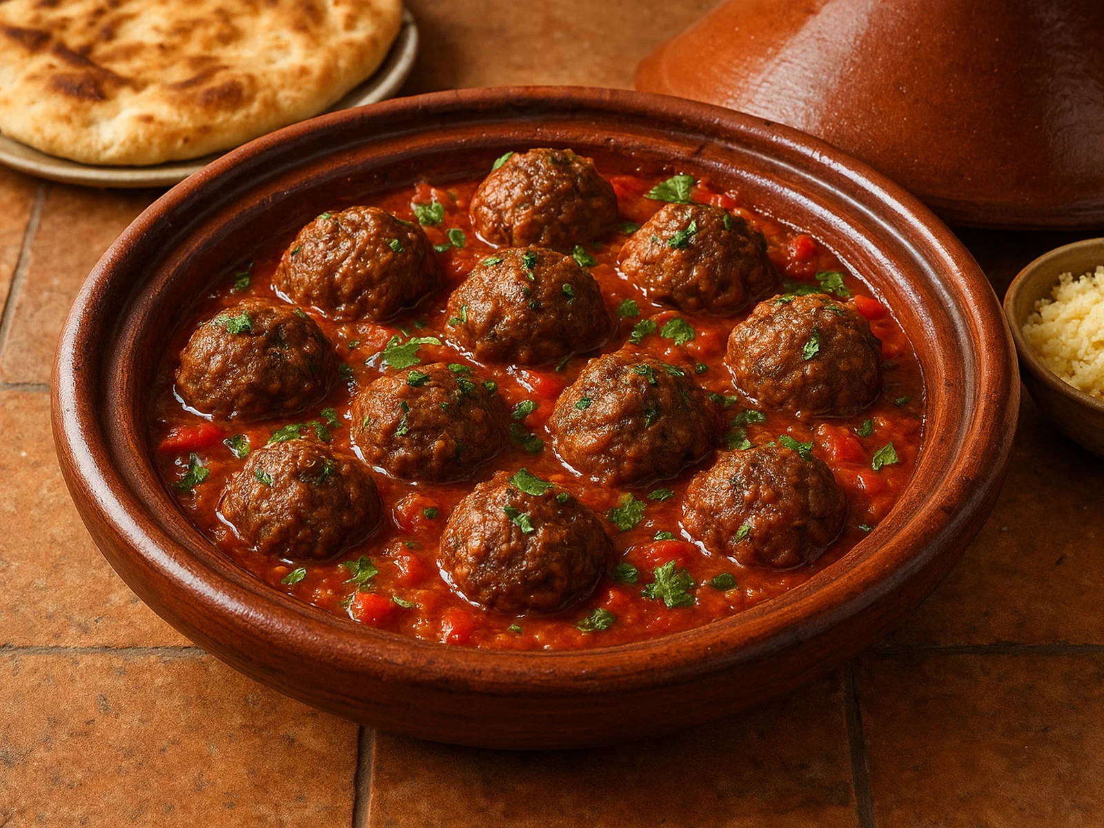 Tagine Kefta Kebab (Marokkanische Hackbällchen-Tajine)