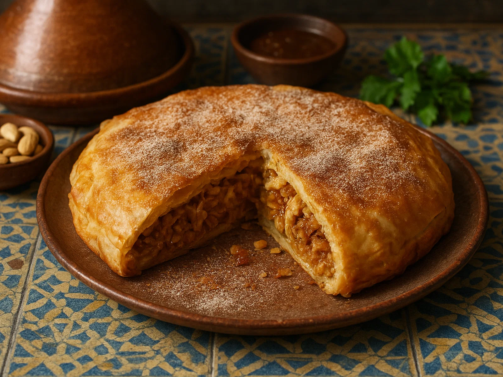 Pastilla au poulet – marokkanische Huhn-Mandel-Pastete