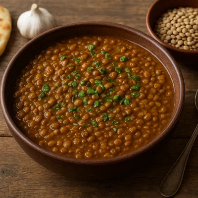 Adès – würziger Linseneintopf mit Knoblauch und Kreuzkümmel
