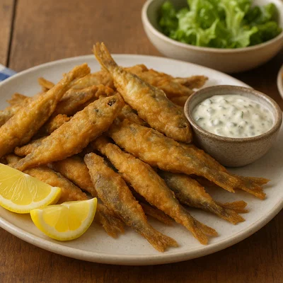 Friture de Poisson – Gemischter Frittierter Kleinfisch