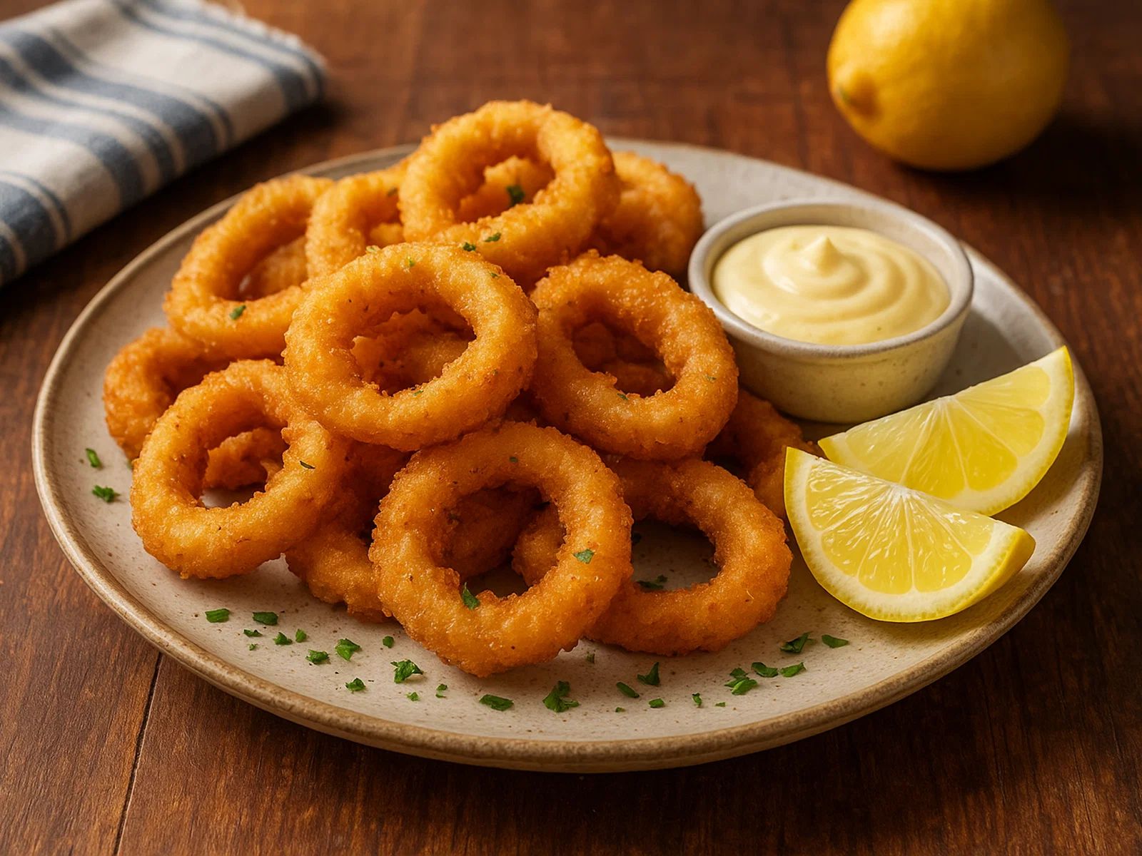 Calamars frits – knusprig frittierte Tintenfischringe