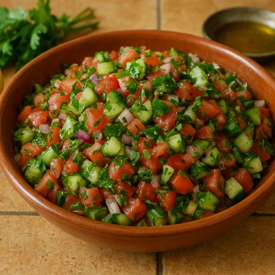 Salade marocaine – marokkanischer Tomaten-Gurken-Salat