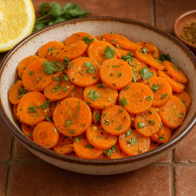 Marokkanischer Karottensalat mit Kreuzkümmel und Zitrone