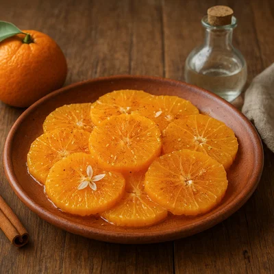 Salade d'oranges à la cannelle – Orangensalat mit Zimt und Orangenblütenwasser