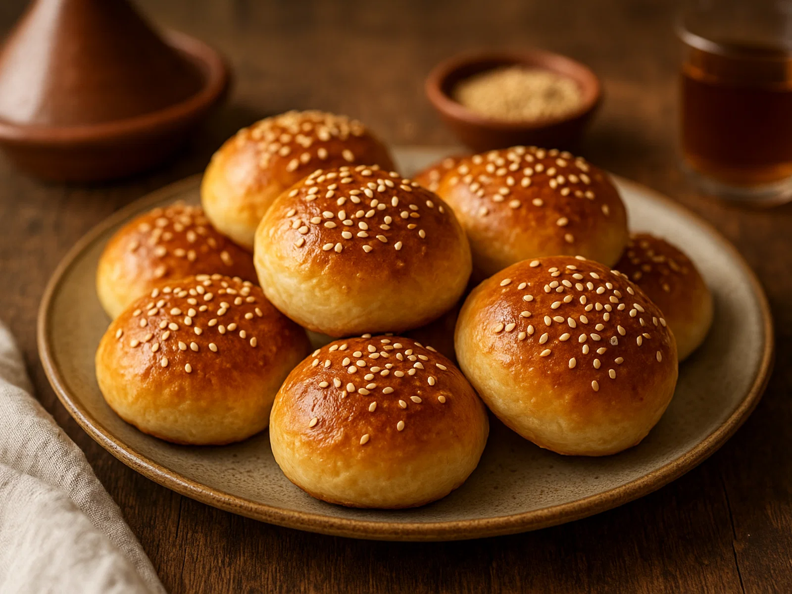 Marokkanische Krachel – süße Anis-Sesam-Brötchen