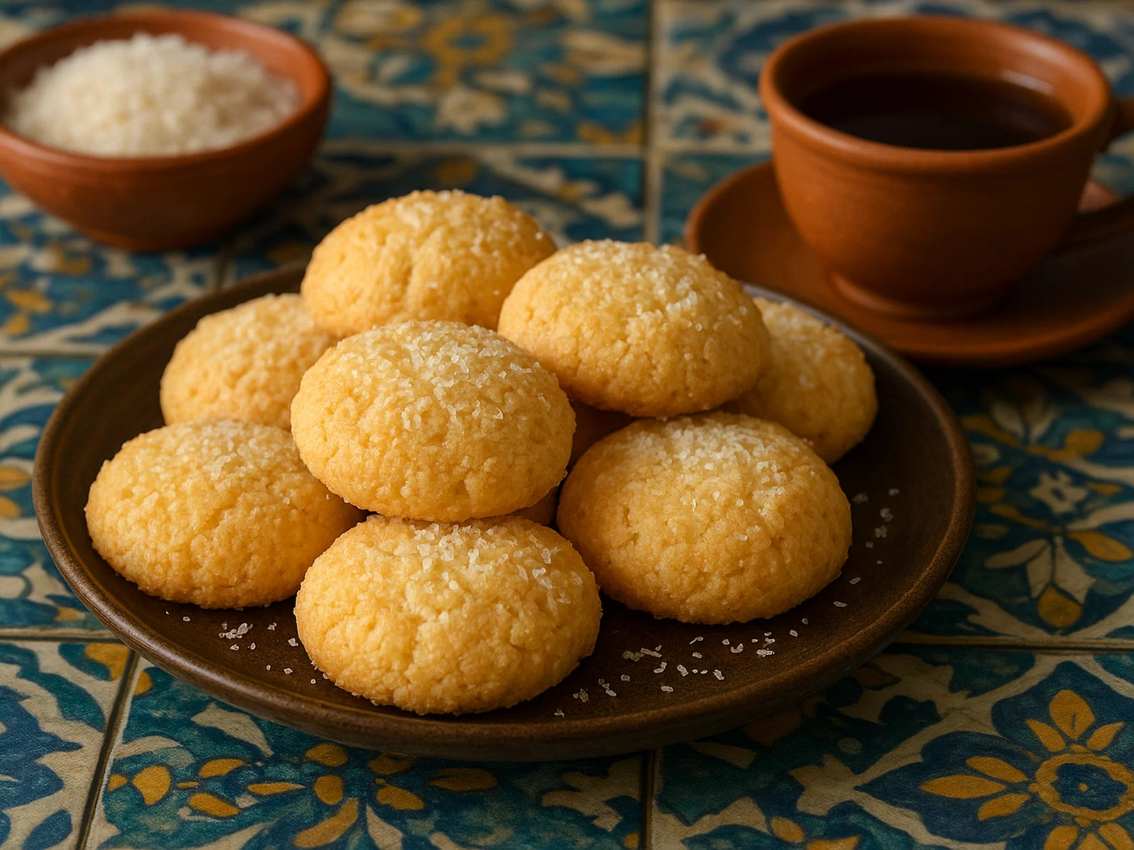 Ghriba à la noix de coco (marokkanische Kokos-Mürbekekse)