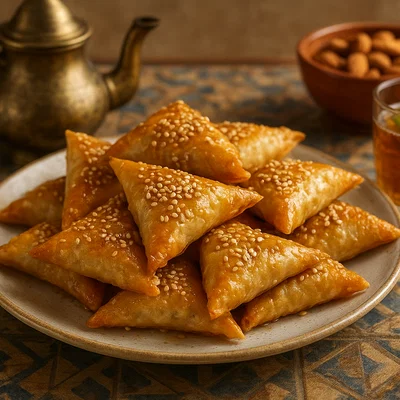 Briouates au miel et amandes (marokkanische Mandel-Honig-Täschchen)