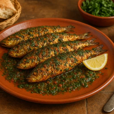 Tcharmila – würzig gebratener Fisch in Chermoula