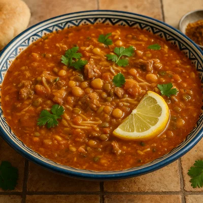 Harira fassia – reichhaltige Suppe aus Fès