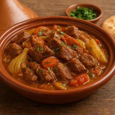 Tagine de Fenouil mit zartem Rindfleisch