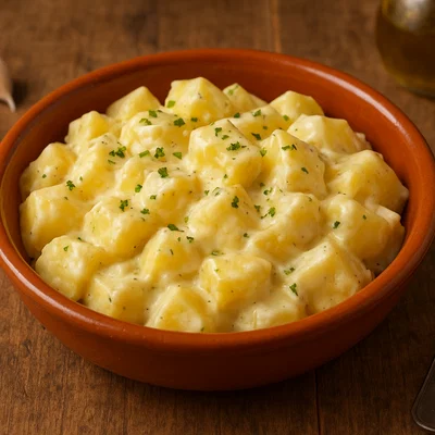 Patatas Alioli – Spanische Kartoffeln mit Knoblauch-Öl-Creme