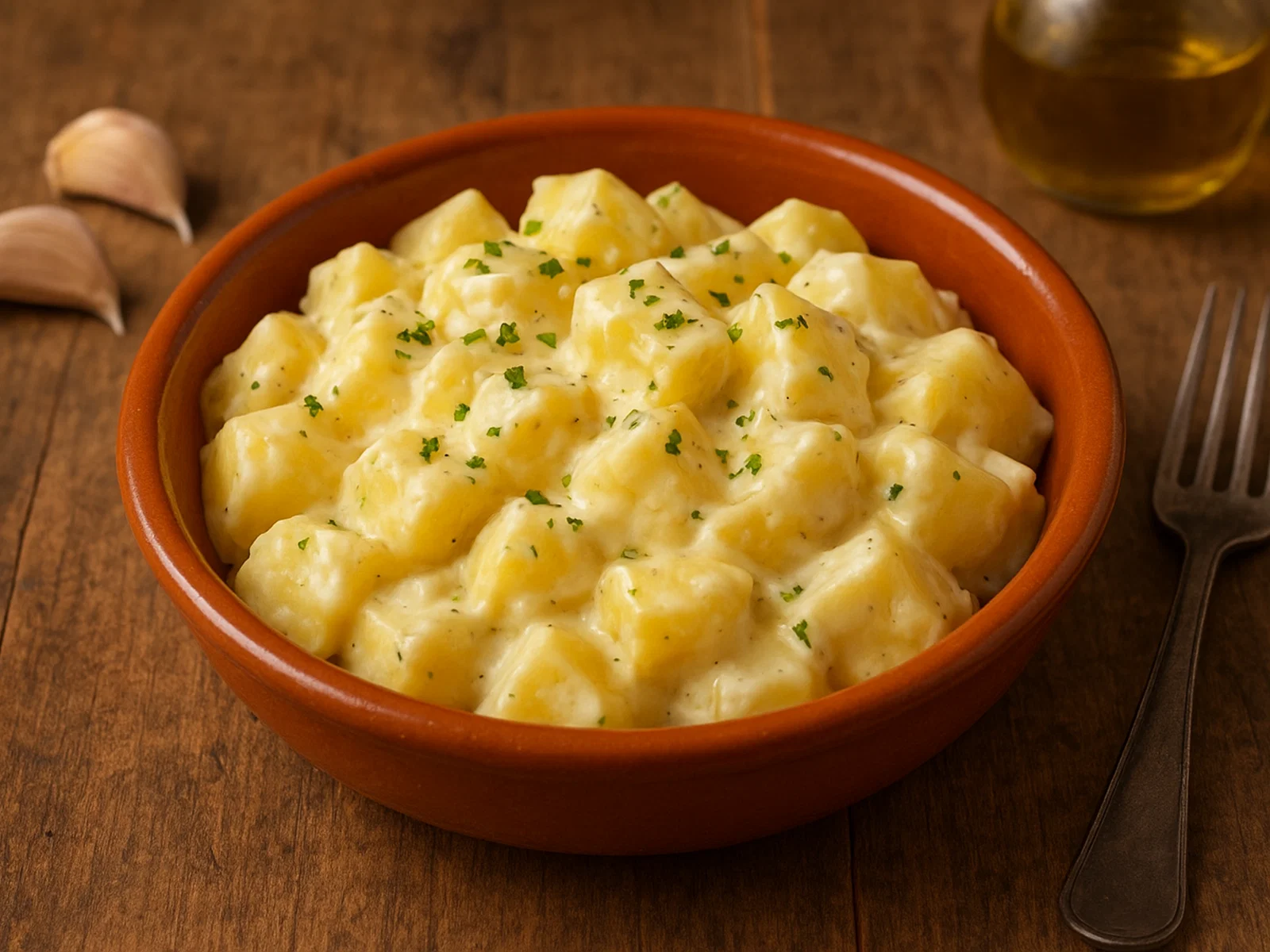 Patatas Alioli – Spanische Kartoffeln mit Knoblauch-Öl-Creme