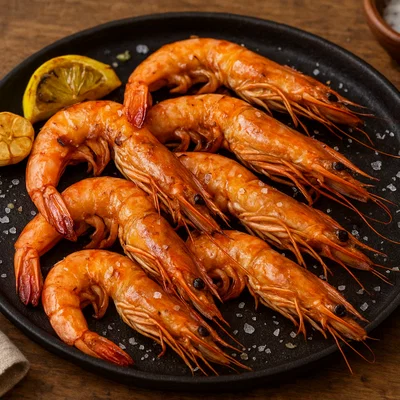 Gambas a la Plancha – Gegrillte Garnelen mit grobem Meersalz