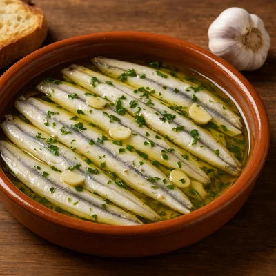 Boquerones en Vinagre – marinierte Sardellen in Essig und Olivenöl