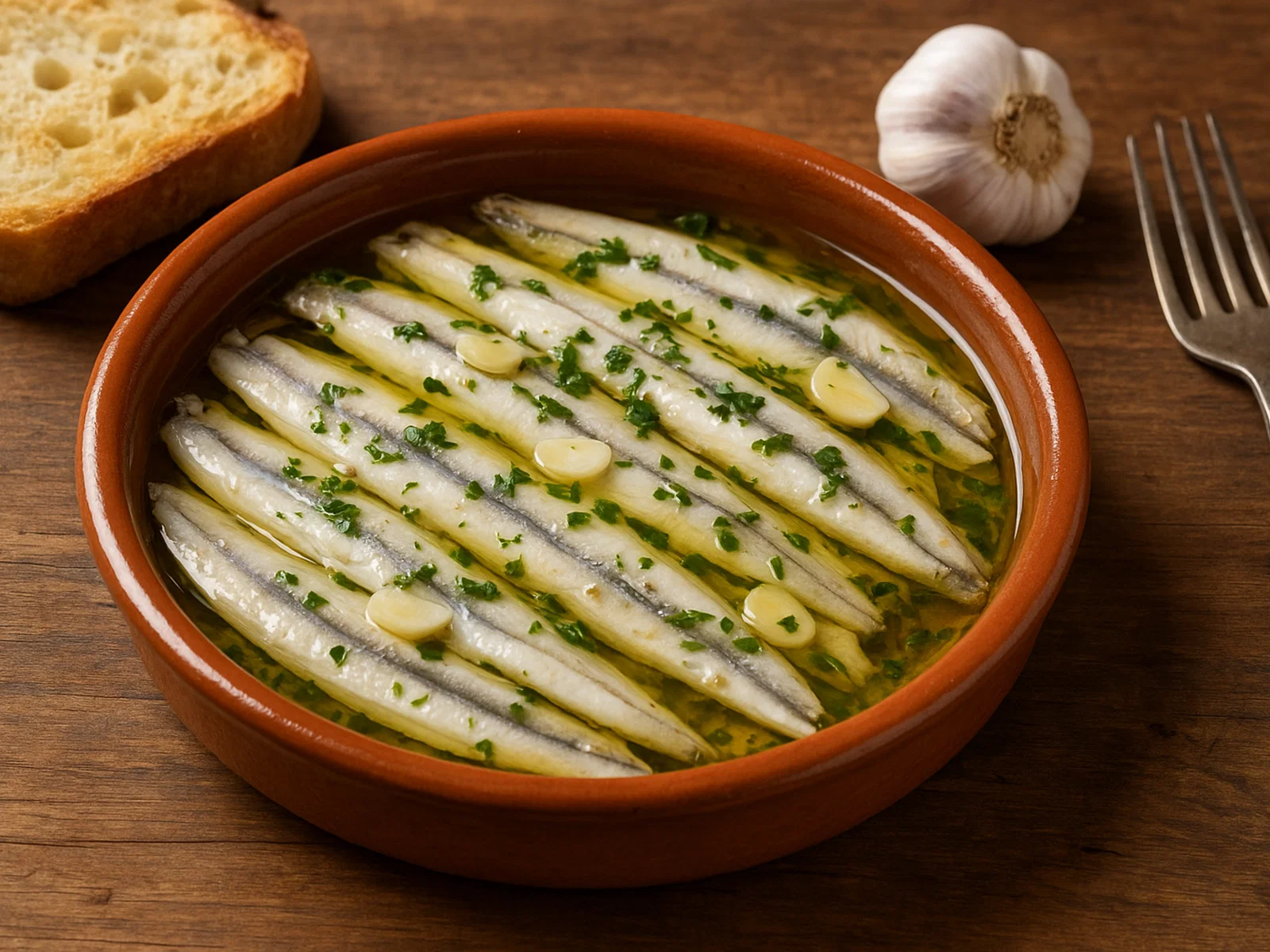 Boquerones en Vinagre – marinierte Sardellen in Essig und Olivenöl