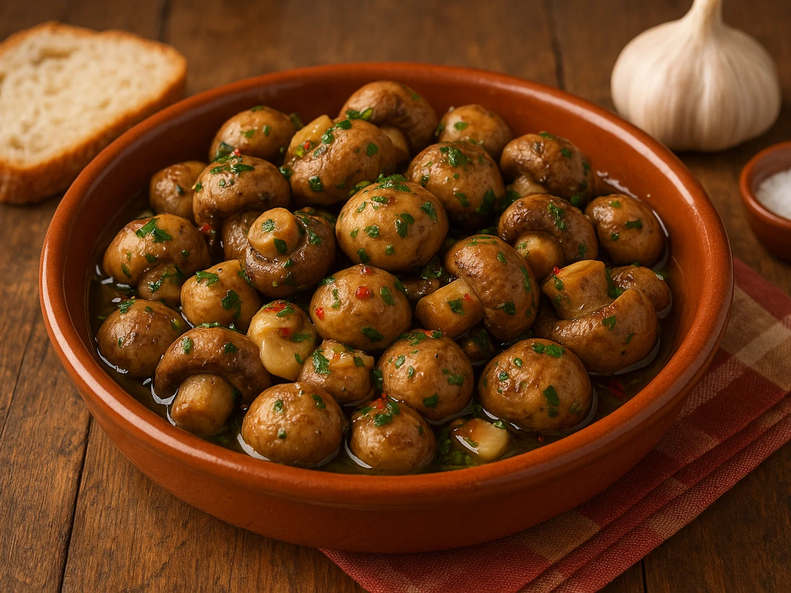 Champiñones al ajillo – Champignons in Knoblauch und Öl