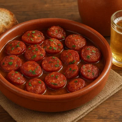 Chorizo a la Sidra – In Apfelwein geschmorte Chorizo
