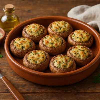 Champiñones rellenos – Gefüllte Champignons aus dem Ofen