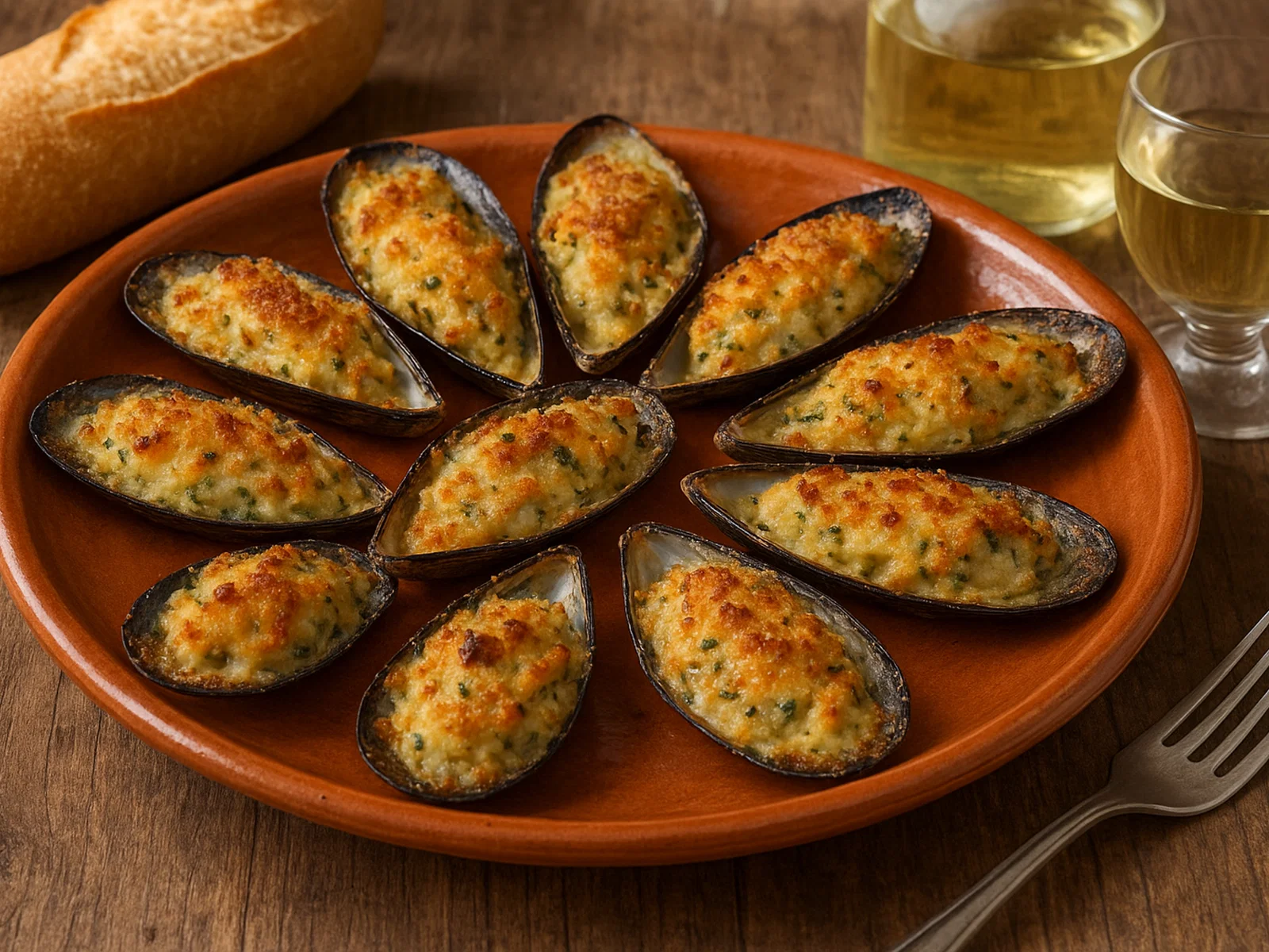 Mejillones Tigre – Überbackene gefüllte Miesmuscheln