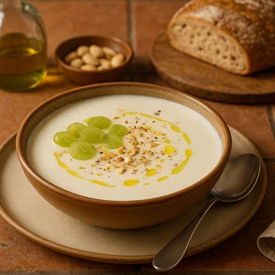 Ajoblanco – Kalte mandelige Knoblauchsuppe aus Andalusien