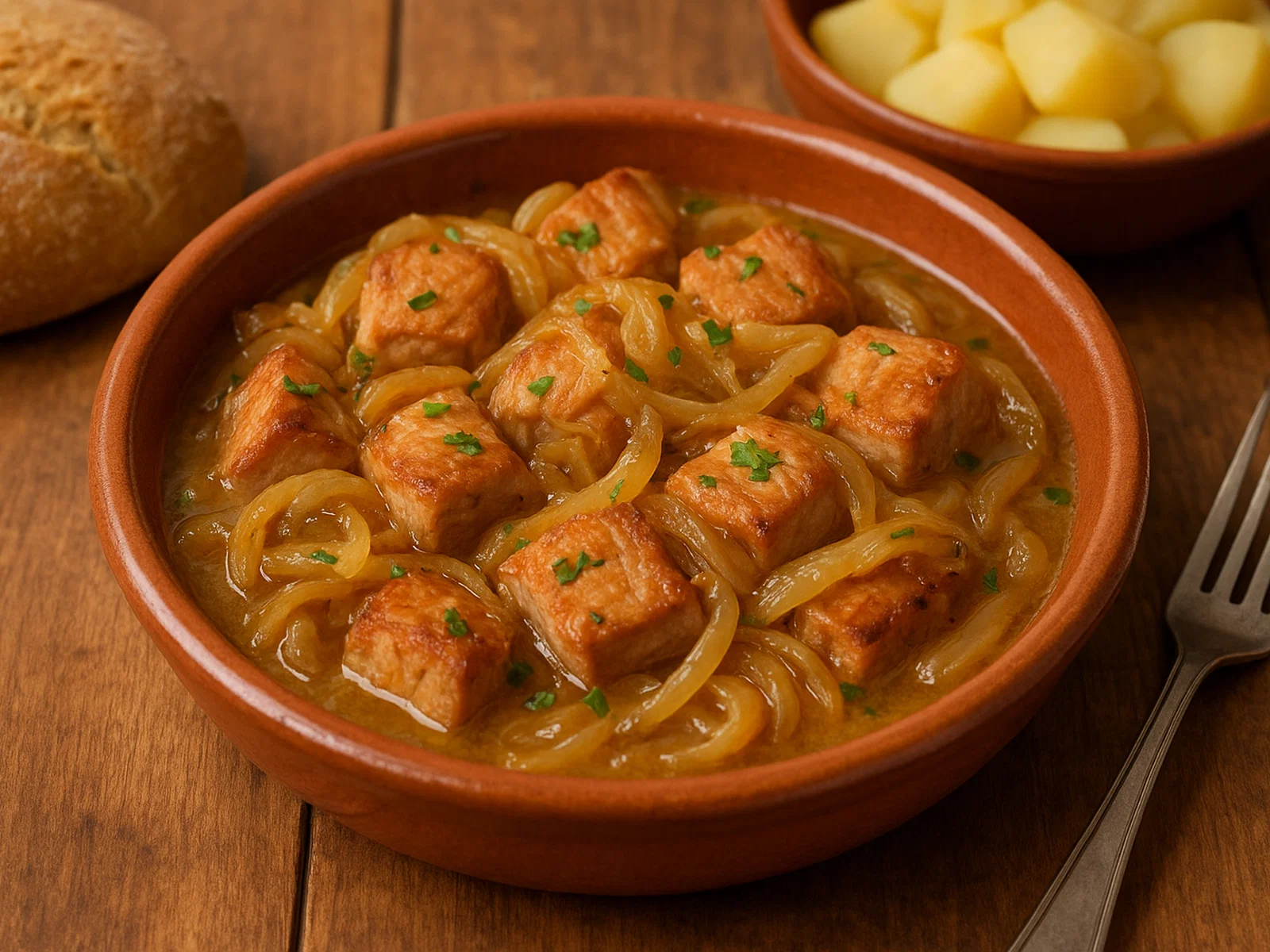 Atún encebollado – Thunfisch mit geschmorten Zwiebeln