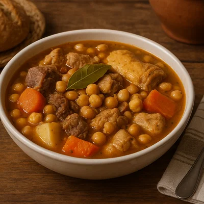 Puchero andaluz – Andalusischer Fleisch-Kichererbsen-Eintopf