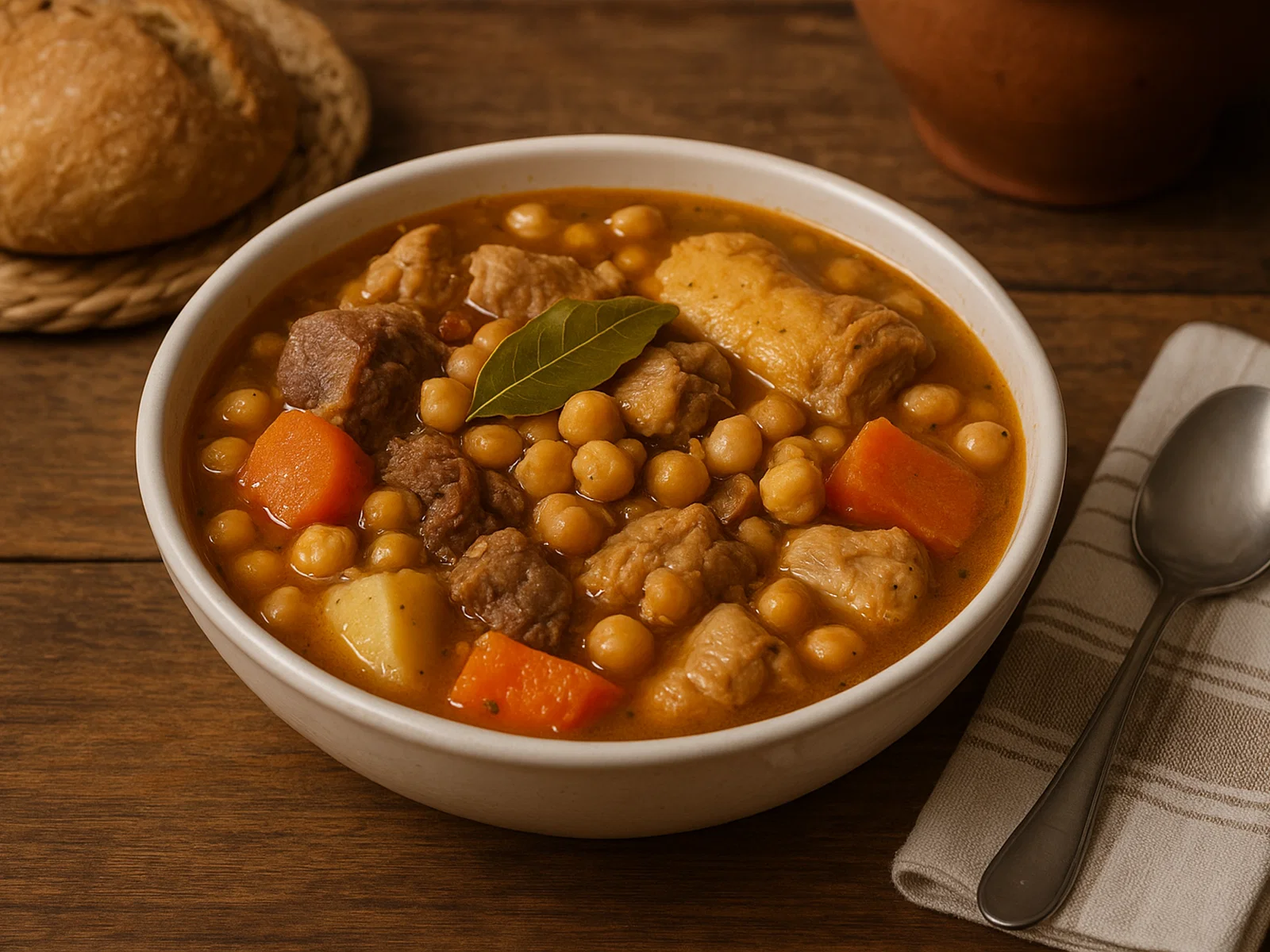Puchero andaluz – Andalusischer Fleisch-Kichererbsen-Eintopf