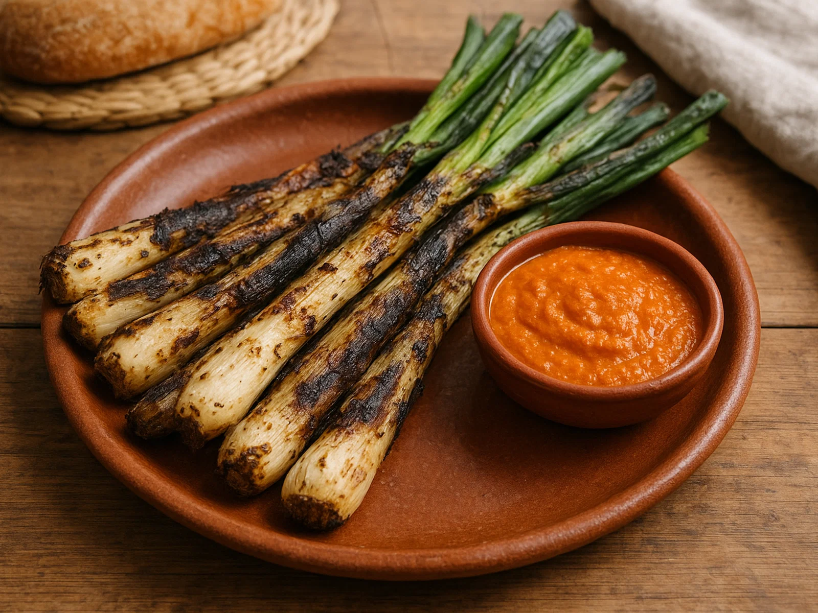 Calçots amb Romesco – katalanische Frühlingszwiebeln vom Grill