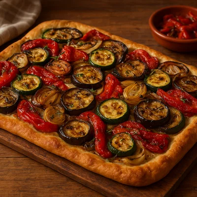 Coca de recapte – Katalanisches Fladenbrot mit Grillgemüse