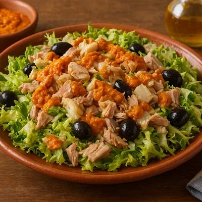 Xató – Katalanischer Salat mit Stockfisch, Thunfisch und Romesco-Sauce