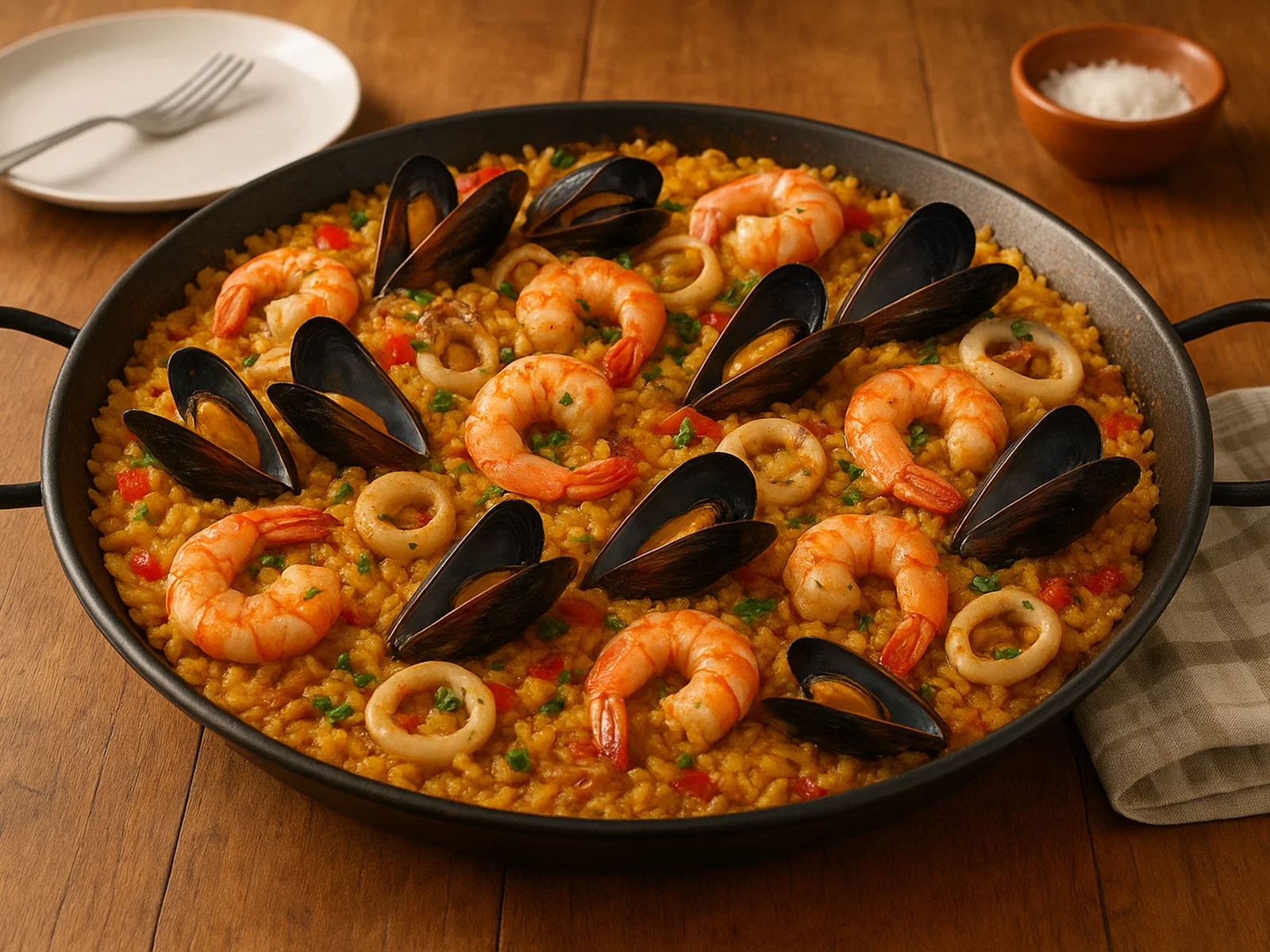 Paella de marisco – Spanische Meeresfrüchte-Paella