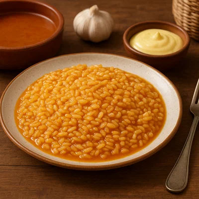 Arroz a banda – Reis in aromatischer Fischbrühe