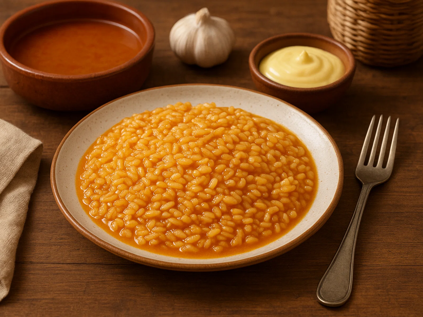 Arroz a banda – Reis in aromatischer Fischbrühe