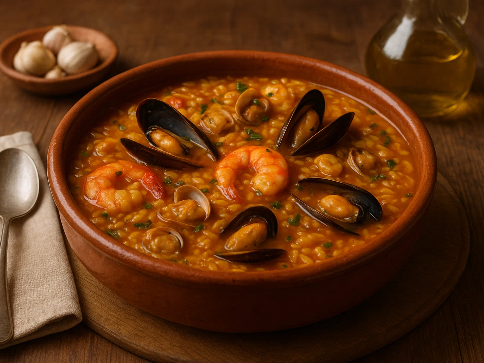 Arroz Caldoso – Spanischer Suppenreis mit Meeresfrüchten