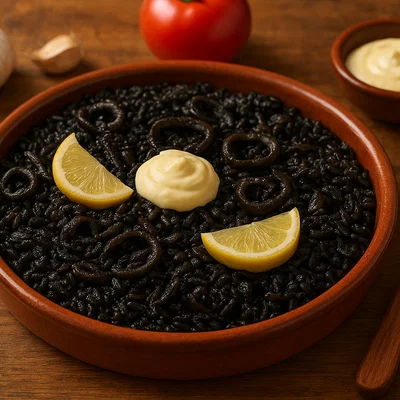Arròs negre de sípia – Schwarzer Reis mit Sepia