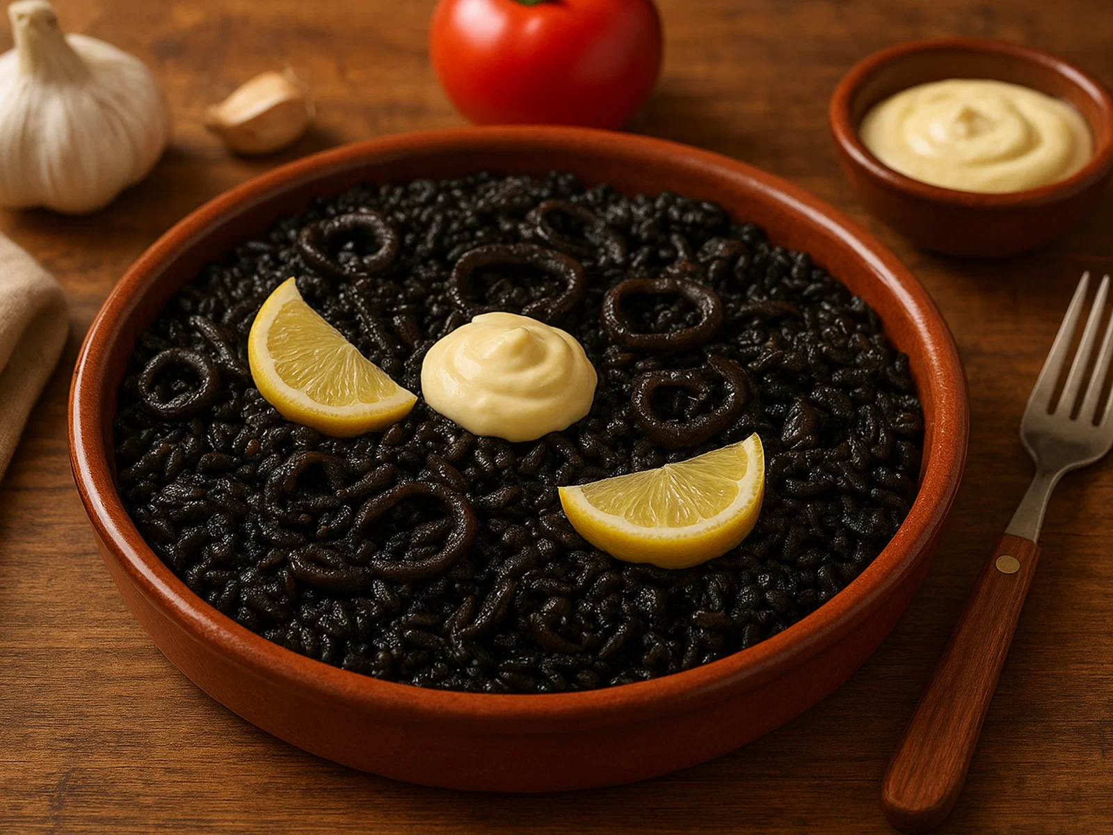 Arròs negre de sípia – Schwarzer Reis mit Sepia