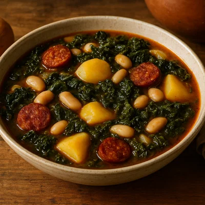 Caldo gallego – Galizischer Grünkohl‑Eintopf mit Bohnen und Kartoffeln